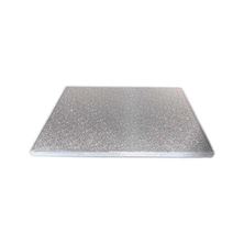 Picture of 8 INCH SQUARE SILVER FOIL COVERED CAKE DRUM BOARD